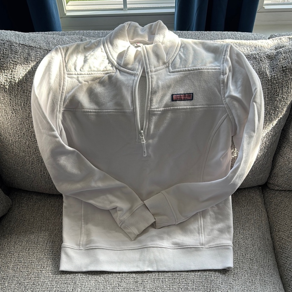 Vineyard Vines - White Half-Zip Sweater
